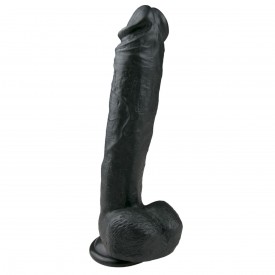 Черный фаллоимитатор Realistic Dildo - 26,5 см.